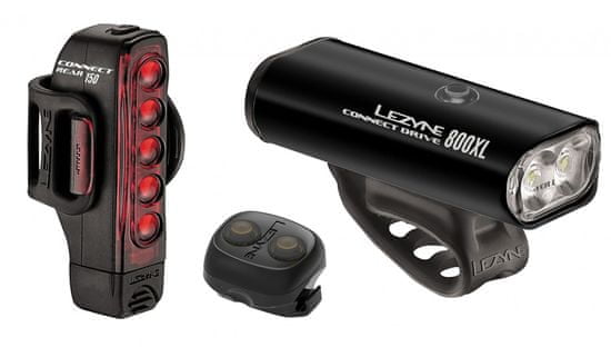 Lezyne Connect Drive 800Xk/ Strip Connect Pair Black - zánovné