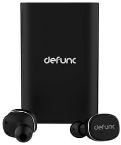 prenosné slúchadlá Defunc True Bluetooth 10 m dosah signálu vstavaná batéria 3 h výdrž PowerBank puzdro rýchlonabíjanie