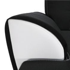 KONDELA Rohová sedačka s rozkladom a úložným priestorom Maruti L - biela / čierna