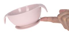 Lässig Bowl Silicone pink with suction pad