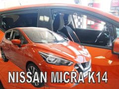 HEKO Deflektory okien Nissan Micra 2017- (5 dverí, 4 diely)