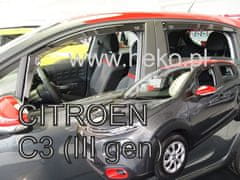 HEKO Deflektory okien Citroen C3 2017- (4 diely)