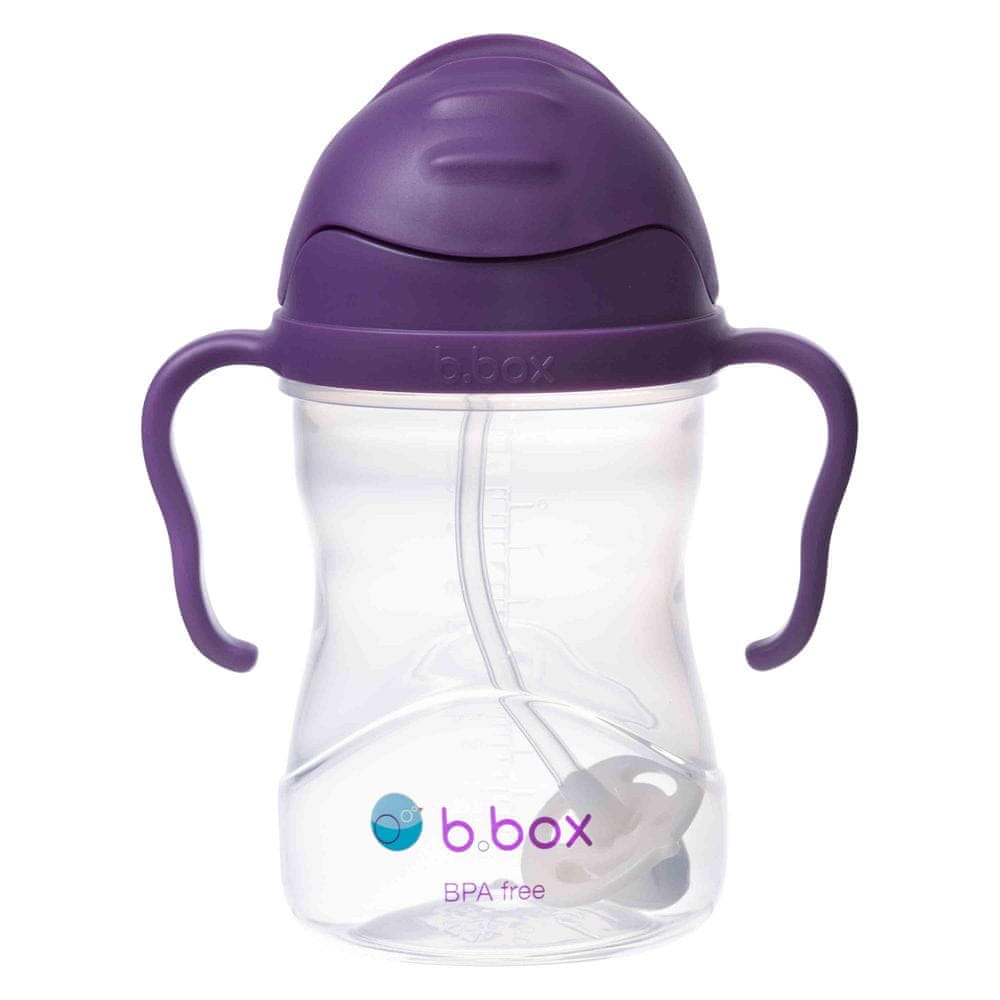 b.box Sippy cup hrnček so slamkou fialová 240 ml