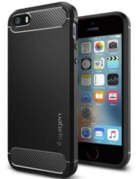 Spigen Ochranný kryt Rugged Armor pre Apple iPhone 5, čierny 041CS20167