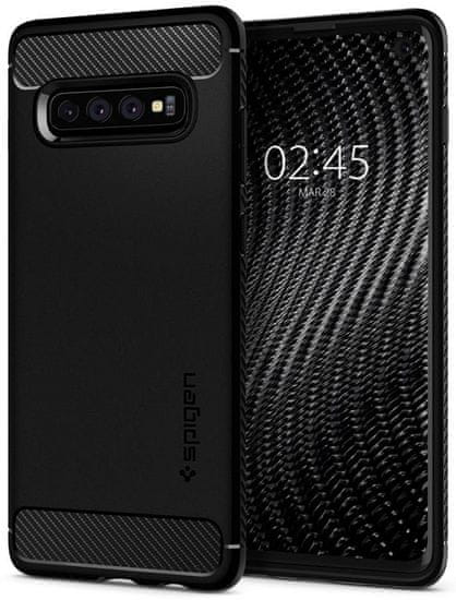 Spigen Ochranný kryt Rugged Armor pre Samsung Galaxy S10, čierny 605CS25800