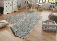 NORTHRUGS Kusový koberec Twin-Wendeteppiche 103115 grün creme – na von aj na doma 80x150