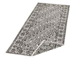 NORTHRUGS Kusový koberec Twin-Wendeteppiche 103113 schwarz creme – na von aj na doma 160x230