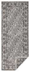 NORTHRUGS Kusový koberec Twin-Wendeteppiche 103113 schwarz creme – na von aj na doma 80x250