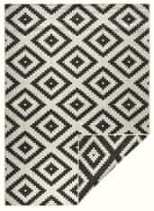 NORTHRUGS Kusový koberec Twin-Wendeteppiche 103129 schwarz creme – na von aj na doma 80x150