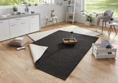 NORTHRUGS Kusový koberec Twin-Wendeteppiche 103096 schwarz creme – na von aj na doma 80x350