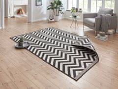 NORTHRUGS Kusový koberec Twin Supreme 103433 Palma black creme – na von aj na doma 80x250