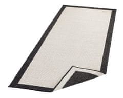 NORTHRUGS Kusový koberec Twin-Wendeteppiche 103105 creme schwarz – na von aj na doma 80x150