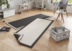 NORTHRUGS Kusový koberec Twin-Wendeteppiche 103105 creme schwarz – na von aj na doma 80x250