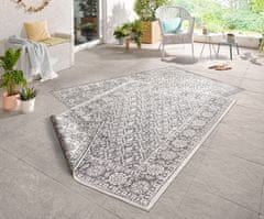 NORTHRUGS Kusový koberec Twin-Wendeteppiche 103116 grau creme – na von aj na doma 80x150