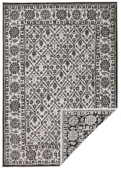 NORTHRUGS Kusový koberec Twin-Wendeteppiche 103113 schwarz creme – na von aj na doma