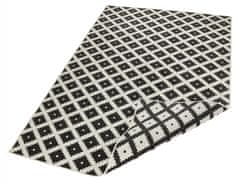 NORTHRUGS Kusový koberec Twin-Wendeteppiche 103124 schwarz creme – na von aj na doma 80x150