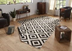 NORTHRUGS Kusový koberec Twin-Wendeteppiche 103129 schwarz creme – na von aj na doma 80x150