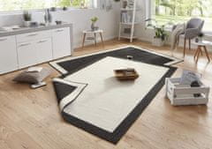 NORTHRUGS Kusový koberec Twin-Wendeteppiche 103105 creme schwarz – na von aj na doma 80x250