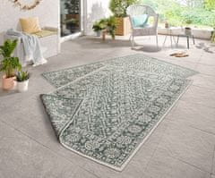 NORTHRUGS Kusový koberec Twin-Wendeteppiche 103115 grün creme – na von aj na doma 80x150