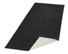 NORTHRUGS Kusový koberec Twin-Wendeteppiche 103096 schwarz creme – na von aj na doma 80x350