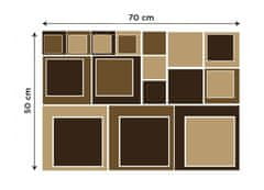 Dimex - Dekoračné nálepky na stenu Hnedé štvorce - 50 x 70 cm