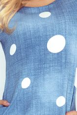 Numoco Dámske šaty 40-11 + Nadkolienky Gatta Calzino Strech, svetlo modrá džínsovina, S