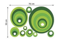 Dimex - Dekoračné nálepky na stenu Kruhy zelené - 50 x 70 cm