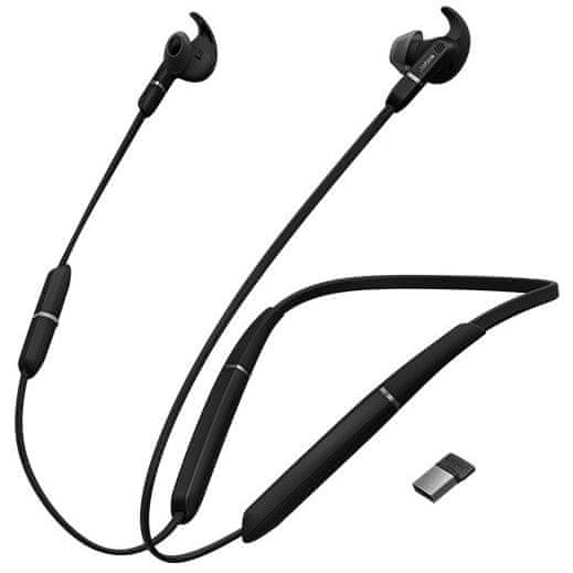 Hands-free Jabra Evolve 65e Bluetooth USB ovládanie hlasitosti mikrofón