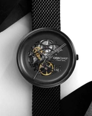 Mechanické náramkové hodinky Xiaomi Ciga Watch Skeleton Obsidian Moon