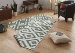 NORTHRUGS AKCIA: 80x250 cm Kusový koberec Twin-Wendeteppiche 103131 grün creme – na von aj na doma 80x250
