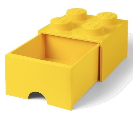 LEGO Úložný box 4 so zásuvkou žltá