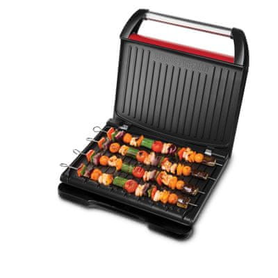 George Foreman 25050-56 Steel Entertaining Grill Red