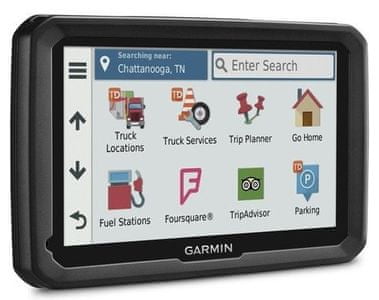 GPS navigácia pre nákladné automobily a autobusy Garmin dezl 580T-D Lifetime Europe45, digitálne dopravné informácie, databázy bodov záujmu, hotelov, reštaurácií TripAdvisor