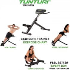 Tunturi Posilňovacia lavica CT40 Core trainer