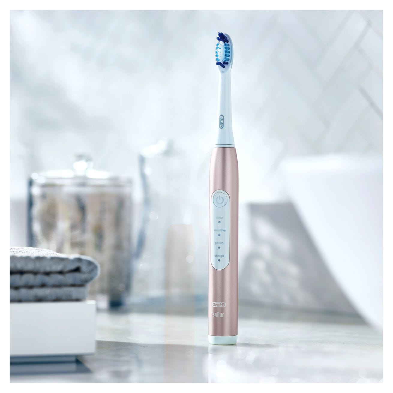 Oral-B Pulsonic Slim Luxe 4200 Rose Gold Ecom pack belšie zuby