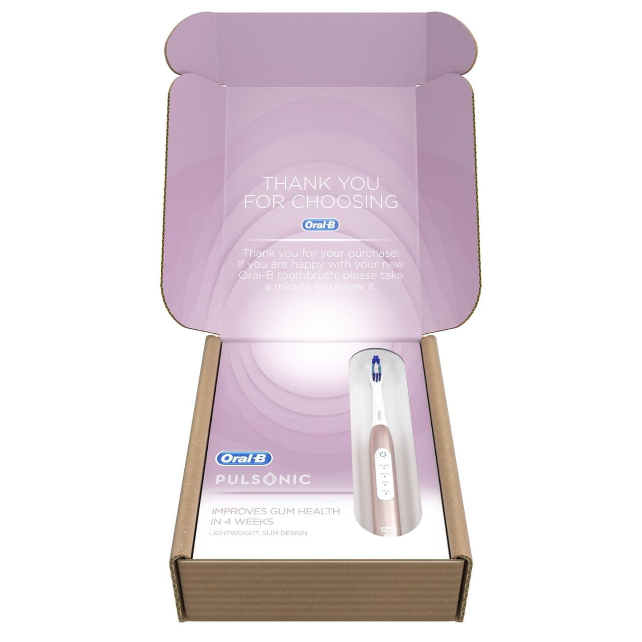 Oral-B Pulsonic Slim Luxe 4200 Rose Gold Ecom pack sonická technológia