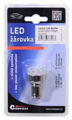 Compass  Žiarovka 12LED 12V Ba15s červená