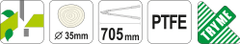 YATO Nožnice na vetvy 705mm (priemer 35mm) šikmý strih