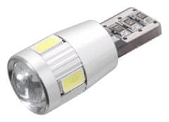 Compass  Žiarovka 6 SMD LED 12V T10 s rezistorom CAN-BUS ready biela