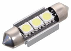 Compass  Žiarovka 3 SMD LED 12V suf. SV8.5 36mm s rezistorom CAN-BUS ready biela