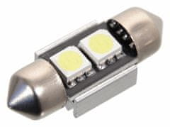 Compass  Žiarovka 2 SMD LED 12V suf. SV8.5 32mm s rezistorom CAN-BUS ready biela