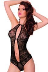 SoftLine Erotické body Olivia black + Nadkolienky Gatta Calzino Strech, čierna, M/L