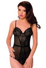 SoftLine Erotické body Linda black, čierna, M/L