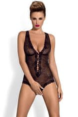 Obsessive Erotické body Fiorenta teddy, čierna, L/XL