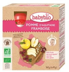 Babybio Jablko a malina 4x90 g