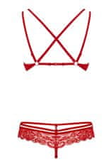 Obsessive Erotická súprava 860-SET red + Nadkolienky Gatta Calzino Strech, červená, L/XL