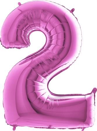 Grabo Nafukovací balónik číslo 2 ružový 102 cm extra veľký
