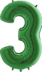 Grabo Nafukovací balónik číslo 3 zelený 102 cm extra veľký