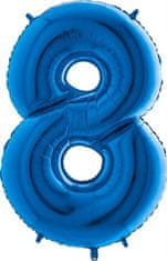 Grabo Nafukovací balónik číslo 8 modrý 102 cm extra veľký