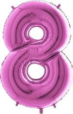 Grabo Nafukovací balónik číslo 8 ružový 102 cm extra veľký